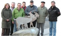 von links: Ute Schrinner (Nachrückerin), Dieter Schäfer, Markus Geßner (Ortsvorsteher), Ralph Wiedkind, Joachim Köbel, Dieter Rexroth, Klaus Grimm